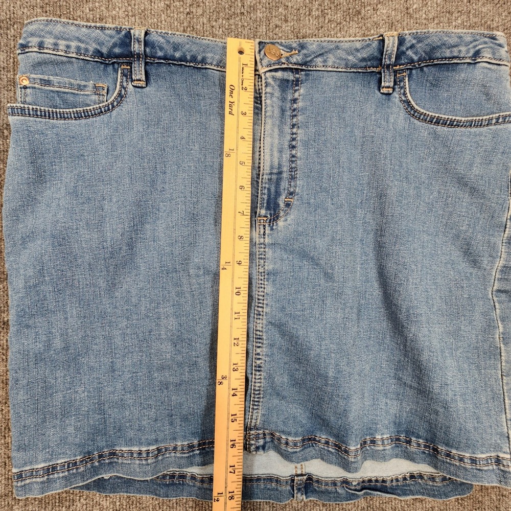 Lee Denim Skort Womens 20M Blue Regular Fit Mid Rise Stretch Jean Skirt Shorts - Picture 5 of 8